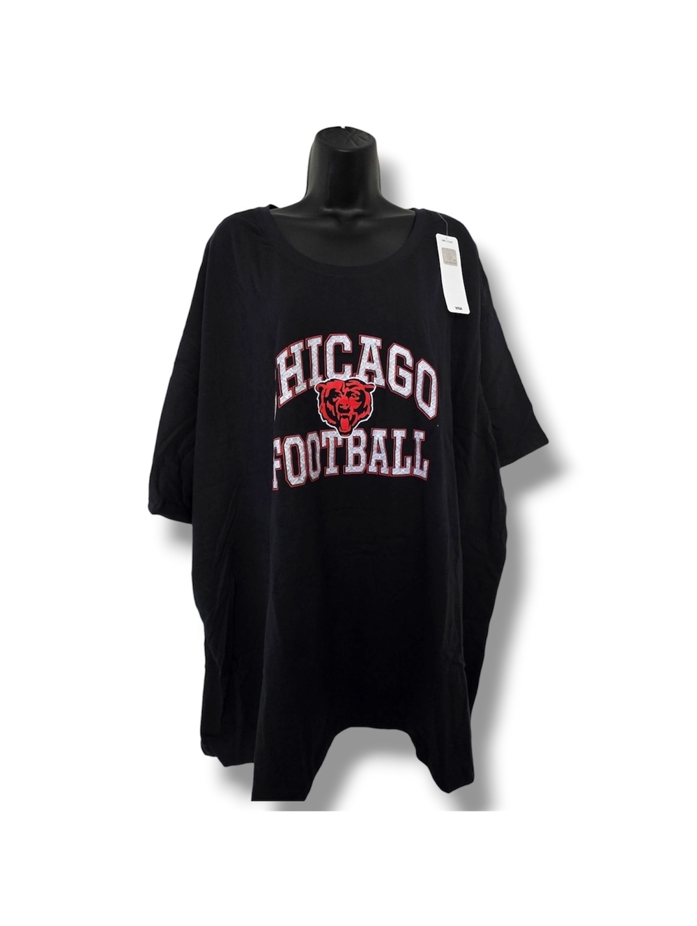 NFL Team Apparel Chicago Bears Black Graphic T-Shirt - Women’s 4XL NWT
